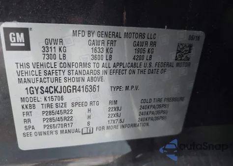 2016 Cadillac Escalade Premium Collection from USA, damaged, VIN 1GYS4CKJ0GR416361